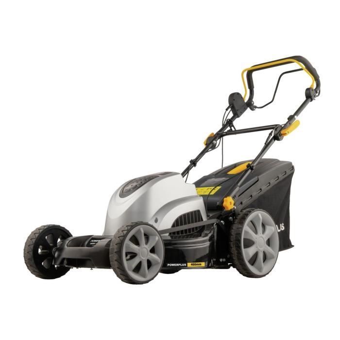 Rasaerba elettrico - POWERPLUS - POWPG6290 - 1800 W - Diametro di taglio 460 mm - Con raccolta, mulching e scarico posteriore