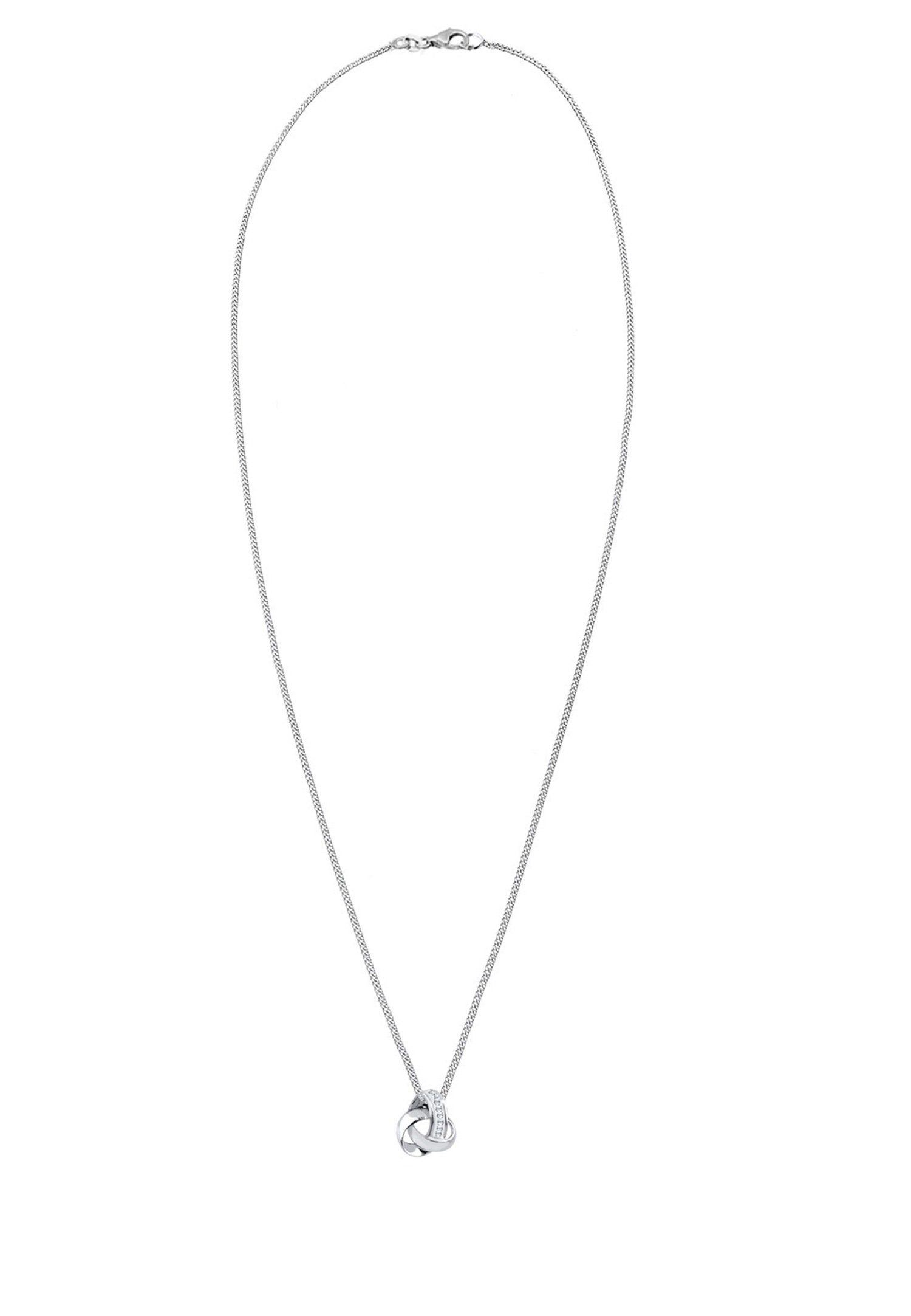 Elli Femmes pendentif nœud avec cristaux en argent sterling 925