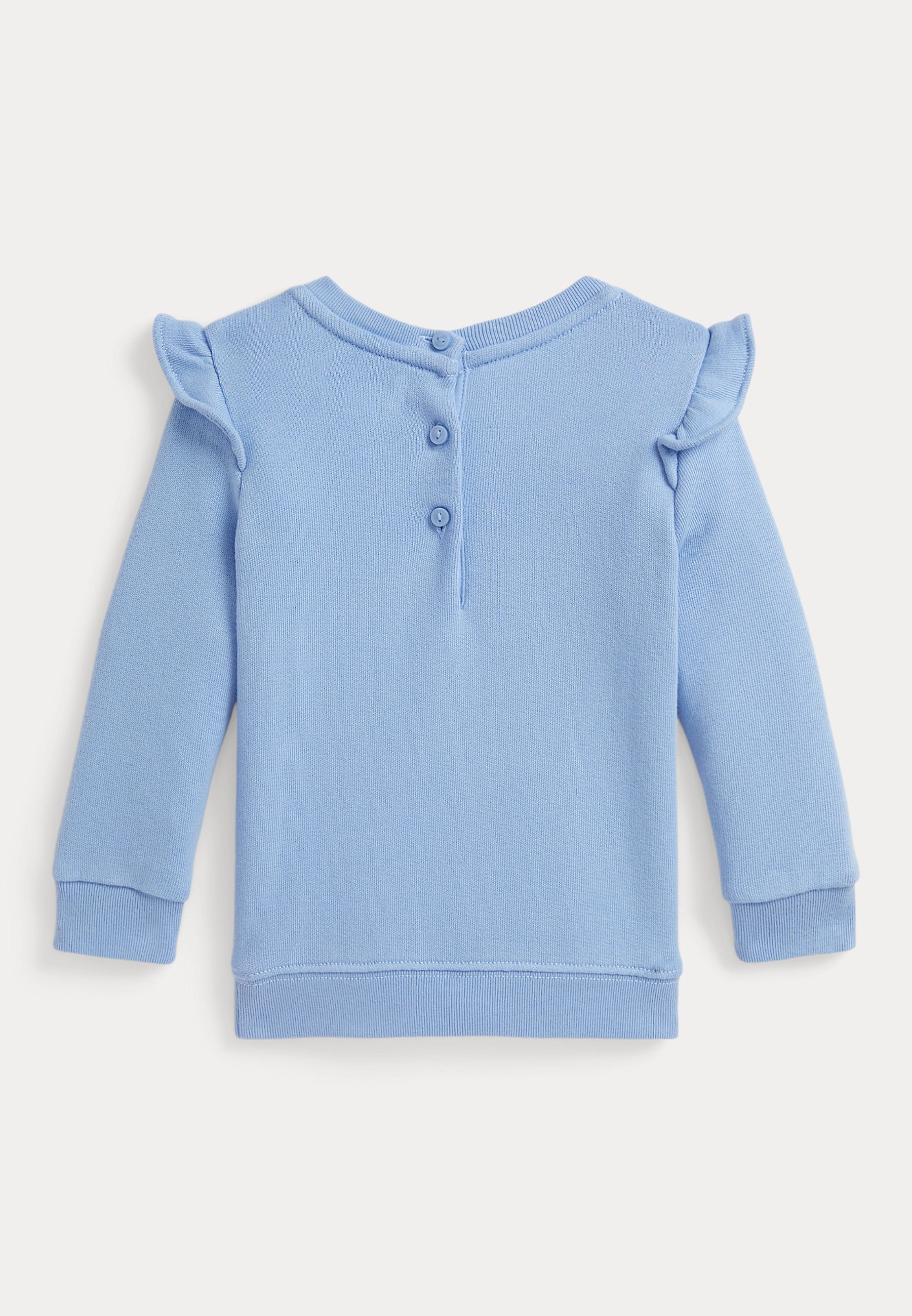Sweat-shirt polaire à volants Polo Ralph Lauren Polo Bear - Bleu chambray