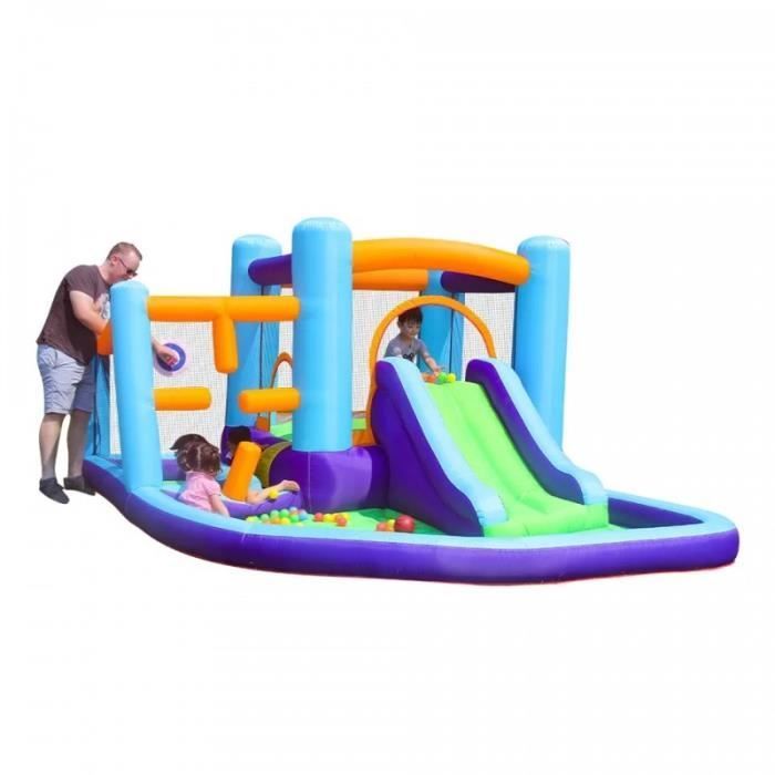 Château gonflable Montain - WATAA - Modèle Montain - Toboggan - Cible - Zone de saut protégée