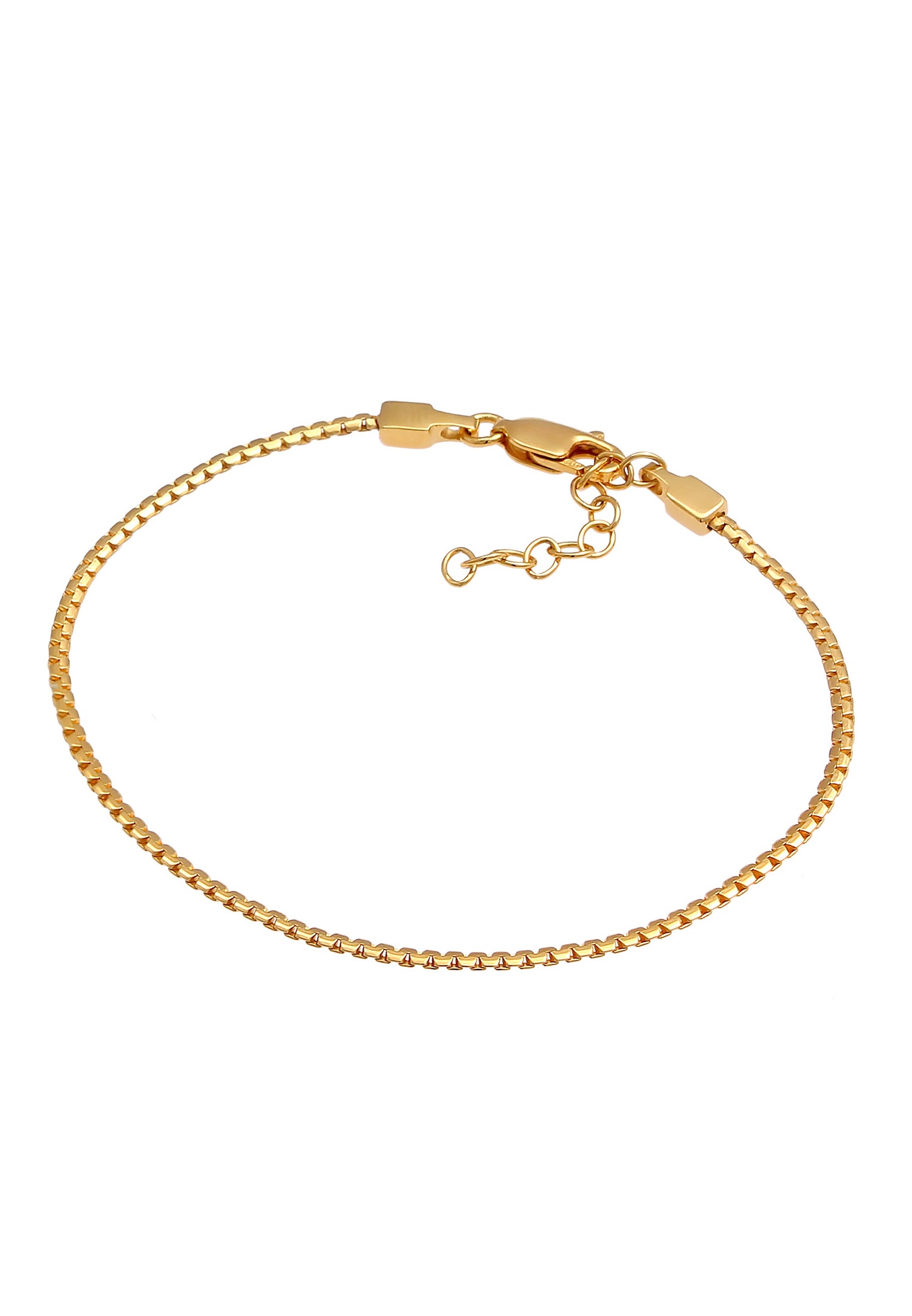 Elli Chaîne de serpent ovale pour dames Tendance de base plate en argent sterling 925