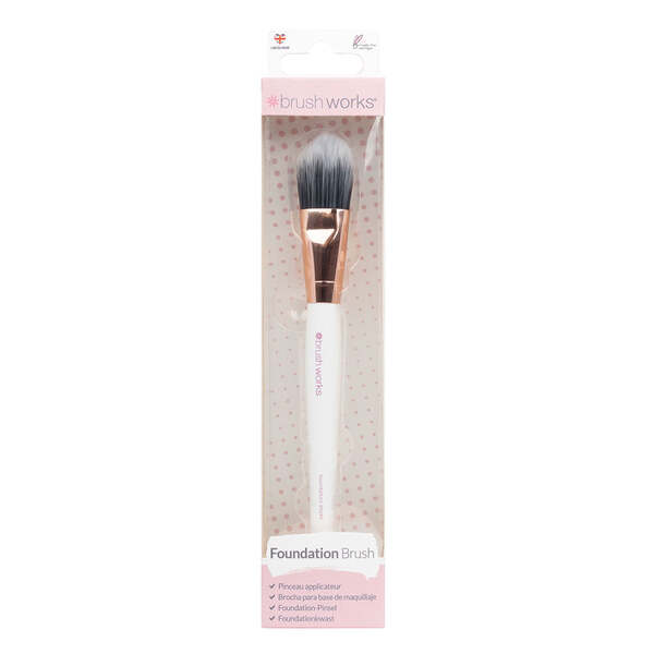 Brushworks witte en gouden foundationkwast