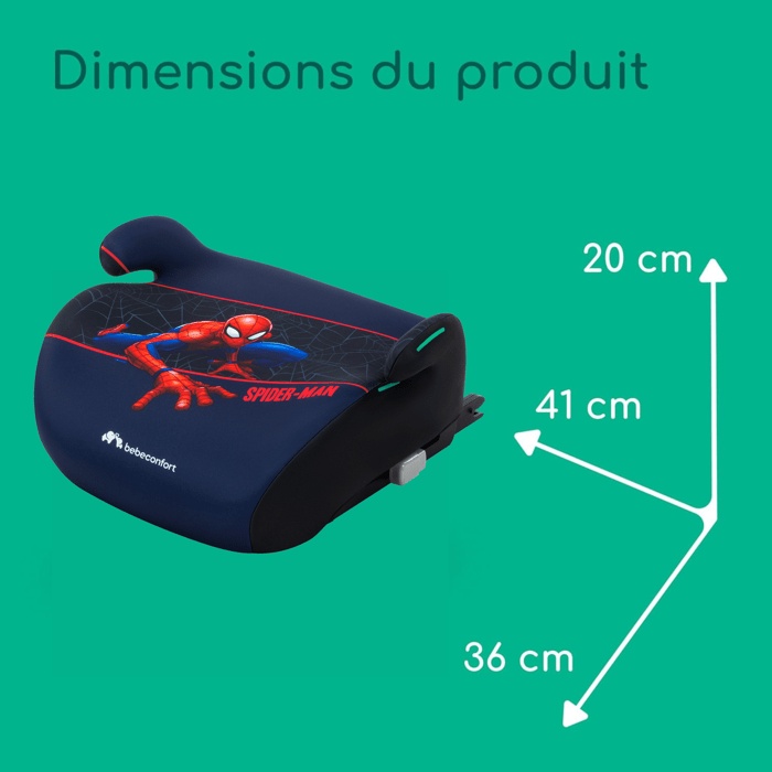 Seggiolino auto Bebeconfort DISNEY© Manga i-Fix Spiderman, rialzo Isofix, Gruppo 3 (22-36 kg), dai 6 ai 12 anni, autentico Spiderman