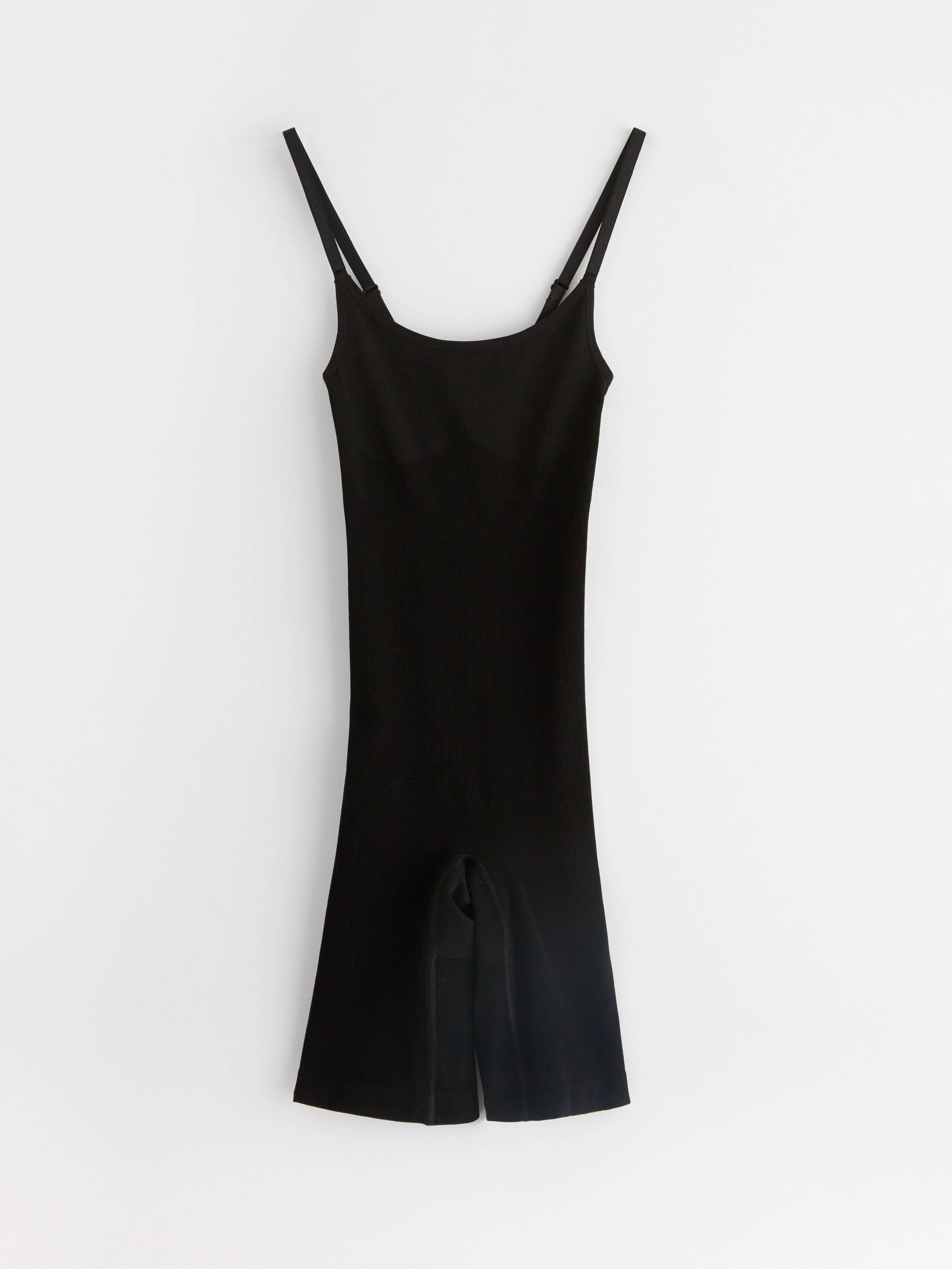 Soutien zonal sculptant le corps avec jambes courtes Noir