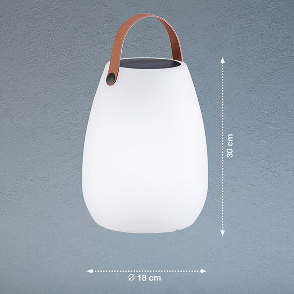 Ruby LED Battery-Powered Solar Table Lamp