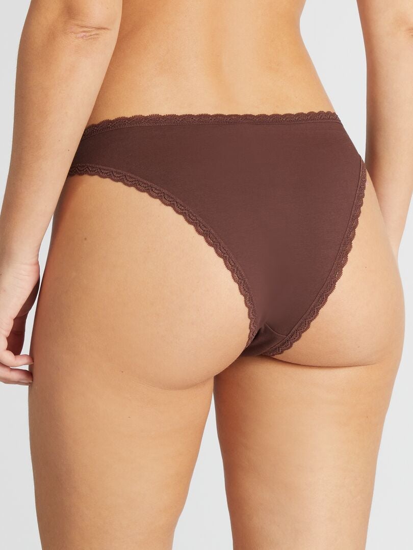 Set van 3 teenslippers - chocolade