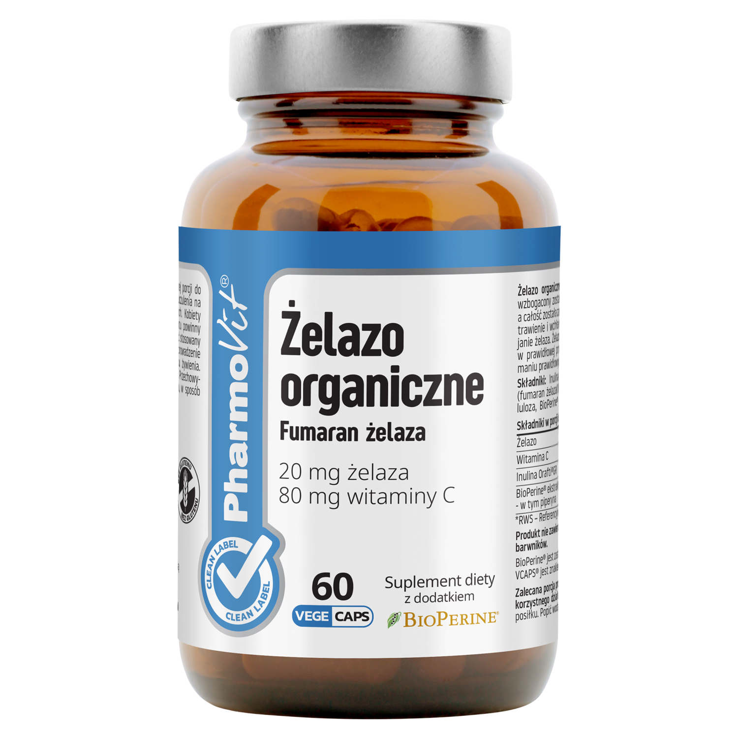 Pharmovit organiskais dzelzs 20 mg