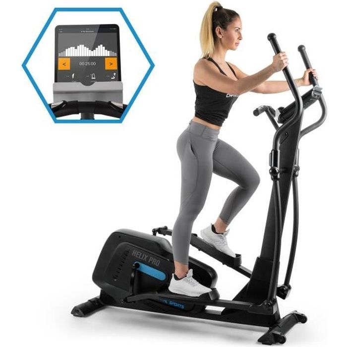 CAPITAL SPORTS Helix Track Ellipsentrainer mit 20 kg Schwungrad und 32 Magnetwiderstandsstufen – Bluetooth-Schnittstelle