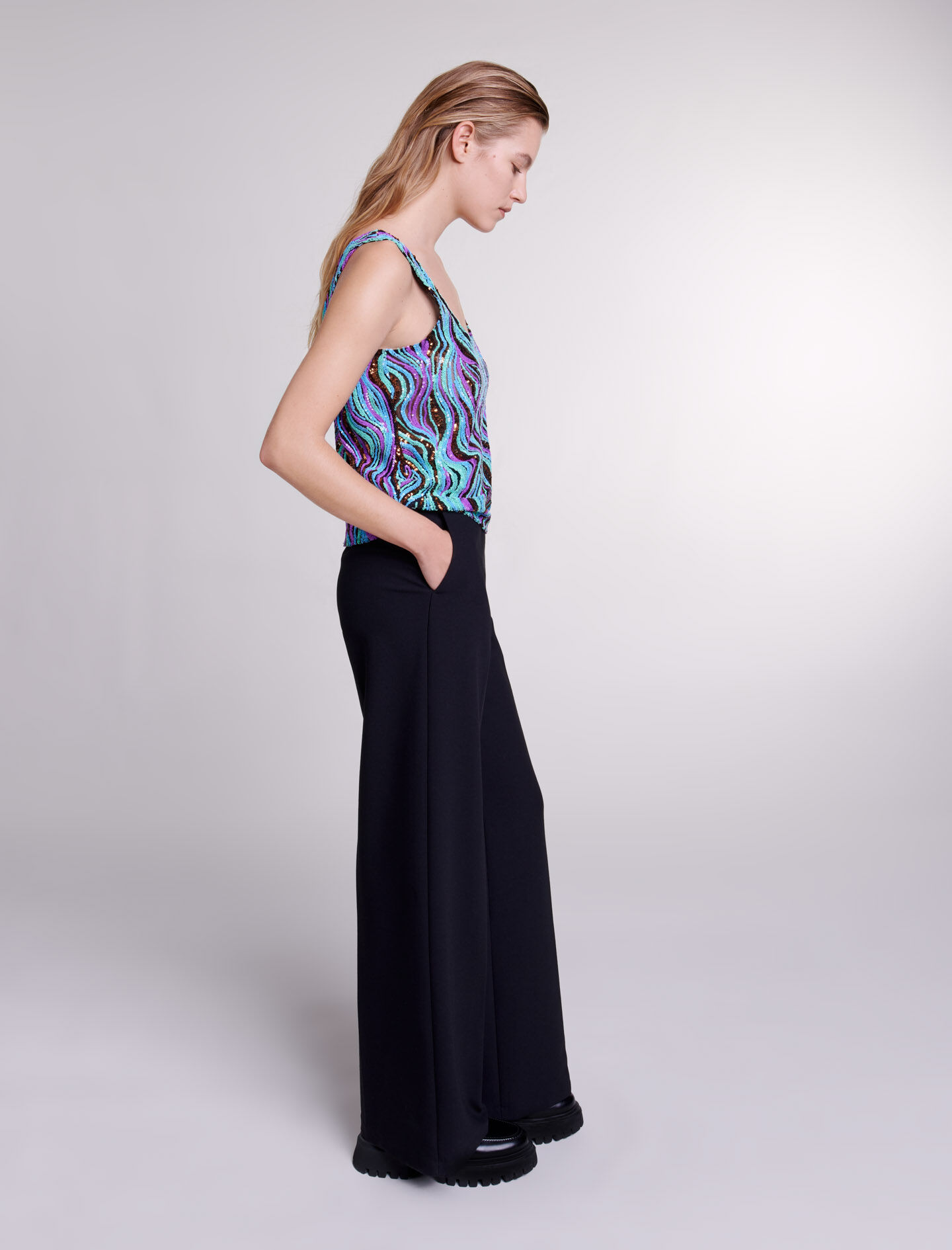 Top met pailletten - Multicolor
