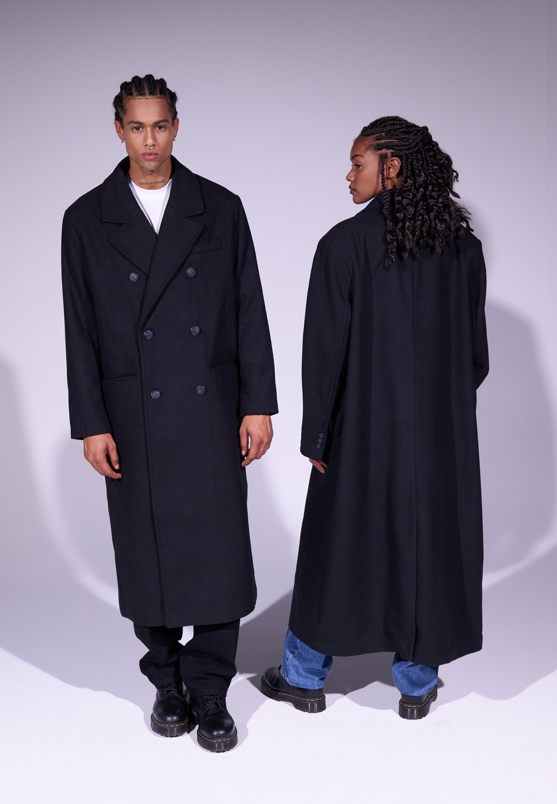 YOURTURN UNISEXE - Manteau classique - noir