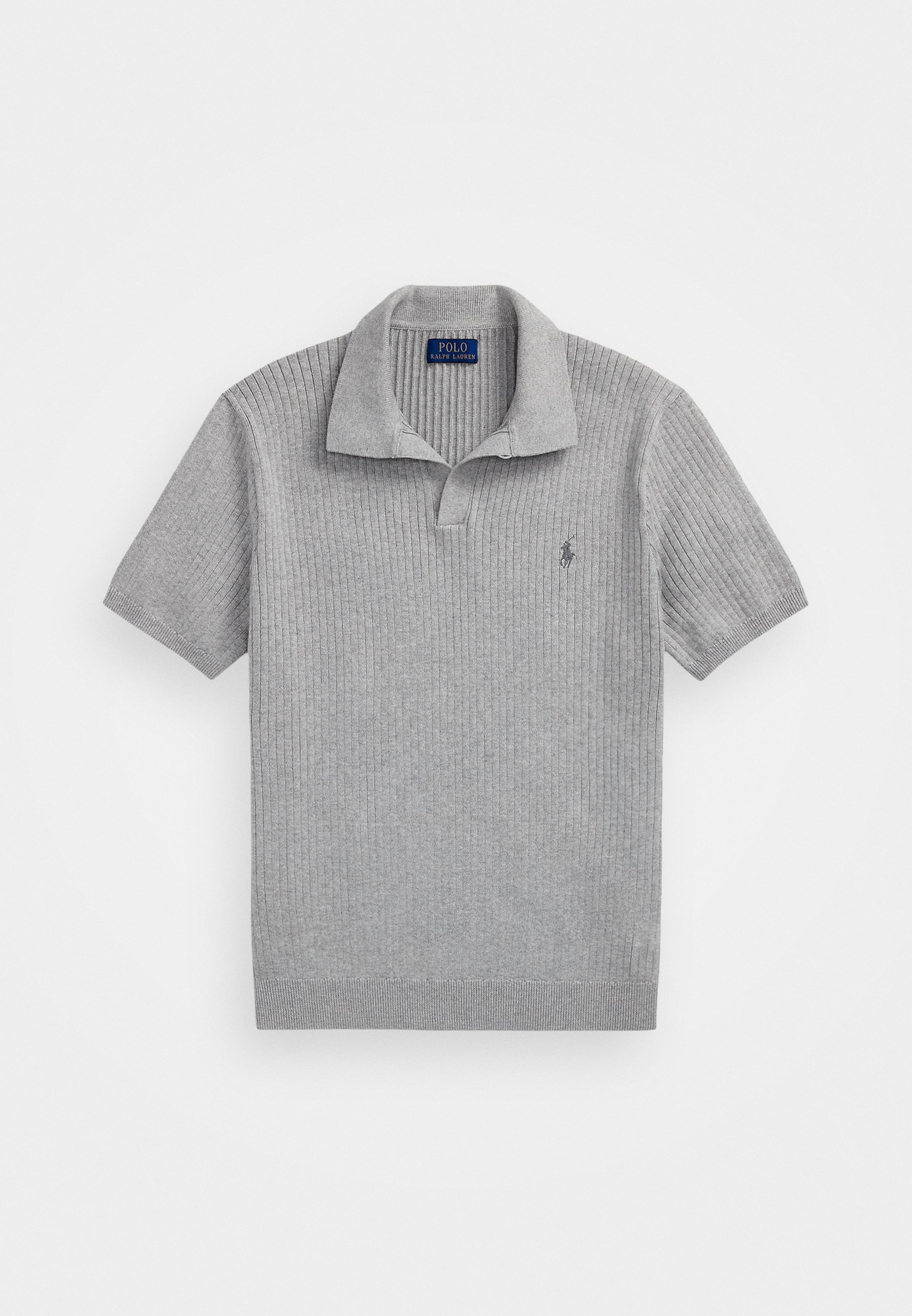 Polo Ralph Lauren Rippstrick-Baumwollpullover mit kurzen Ärmeln - Poloshirt - Andover Heather