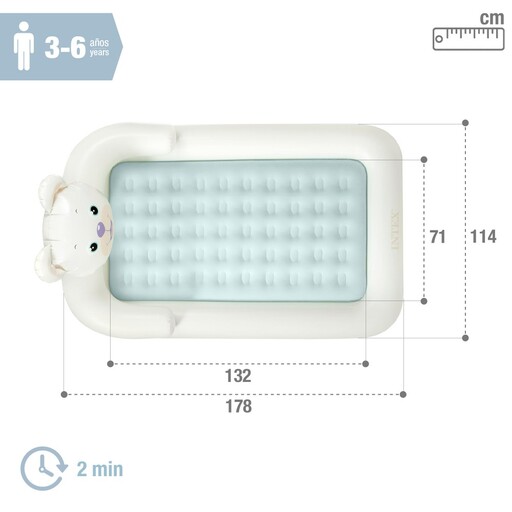 Matelas gonflable Intex pour enfants en forme d'ours en peluche 114 x 178 cm