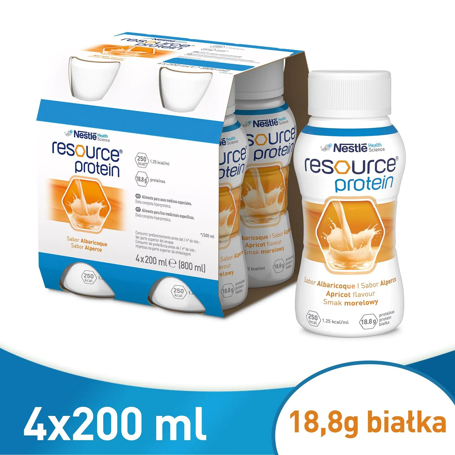 Resource Protein, Doustny preparat odżywczy, Smak morelowy