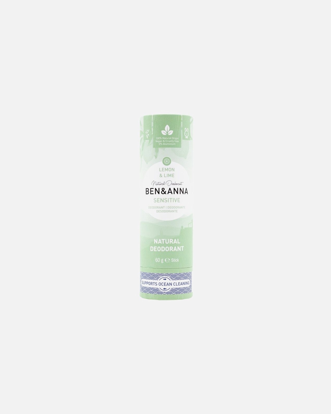 Ben & Anna Deodorant Papertube Dezodorantas Lemon&Lime – 60 g