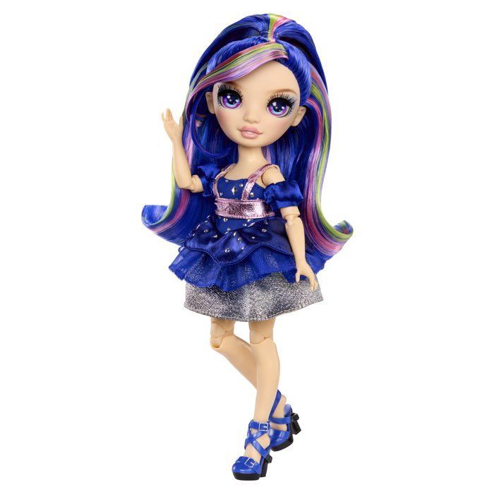 Boneca Fashion Rainbow High Be Dazzling - Genevieve Blue - 28 cm - Pedras preciosas brilhantes e acessórios incluídos