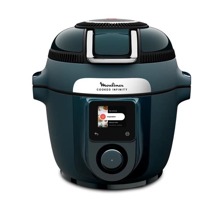 MOULINEX - Cookeo Infinity - Friggitrice ad aria + pentola a pressione - Senza paletta mescolatrice - 17 programmi - Trust Blue - CE97GUF0