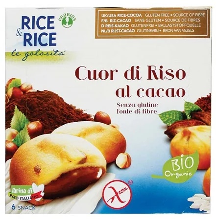 PROBIOS Rice&Rice Kakao-Reisherz Bio-Snack, glutenfrei, 6 x 33 g