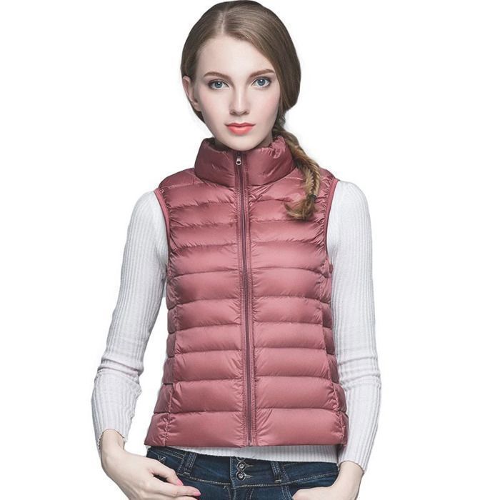 Doudoune Femme Ultra Légère FUNMOON - Sans Manches - Deux Poches - Chaud Hiver