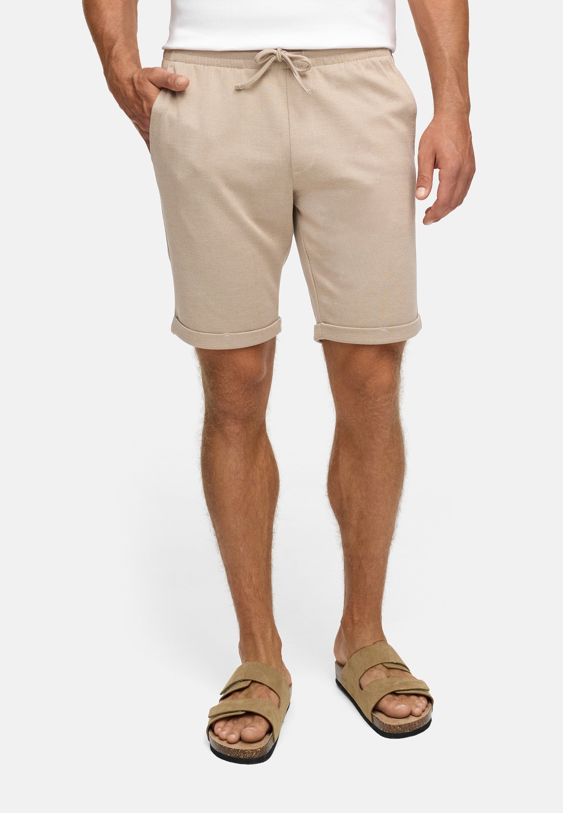 Šortky INDICODE JEANS - jednoducho taupe