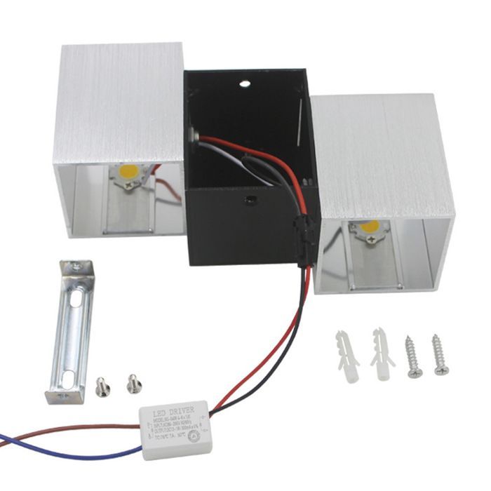 Aplique de pared exterior - Moderno - LED de 6W - Blanco cálido 3000K - Aluminio duradero