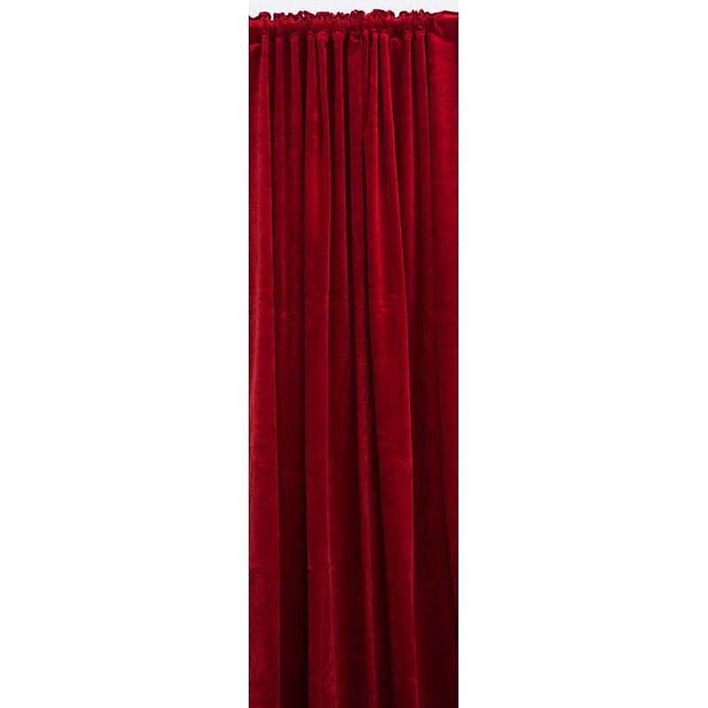 Cortina para el hogar de 140x160 cm, terciopelo rojo.
