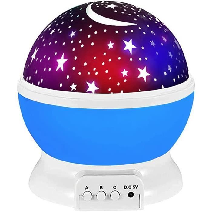 Veilleuse - Etoile - Projection 360° - 10 Modes de Couleur - LED Intérieure