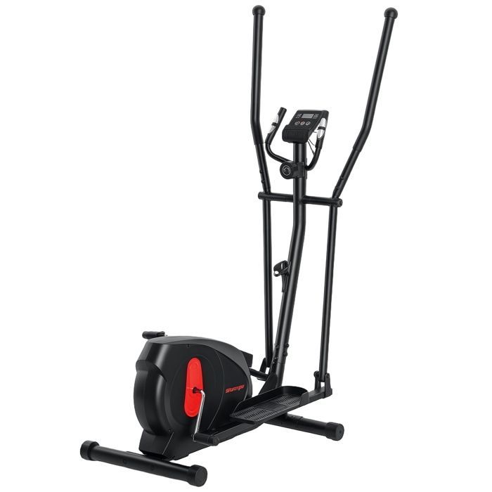 Crosstrainer - SPORTNOW - til hjemmebrug - ultra-stille - magnetisk, 8 modstandsniveauer - LED-display, pulssensor - sort