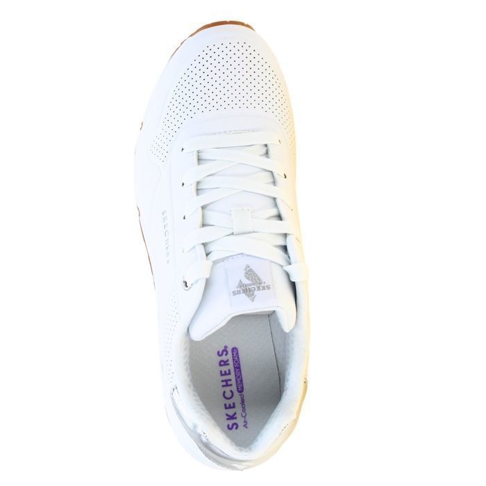 Sapatos infantis - SKECHERS - Uno Gen1 310545L WSL - Branco - Com cadarço - Rasteiro