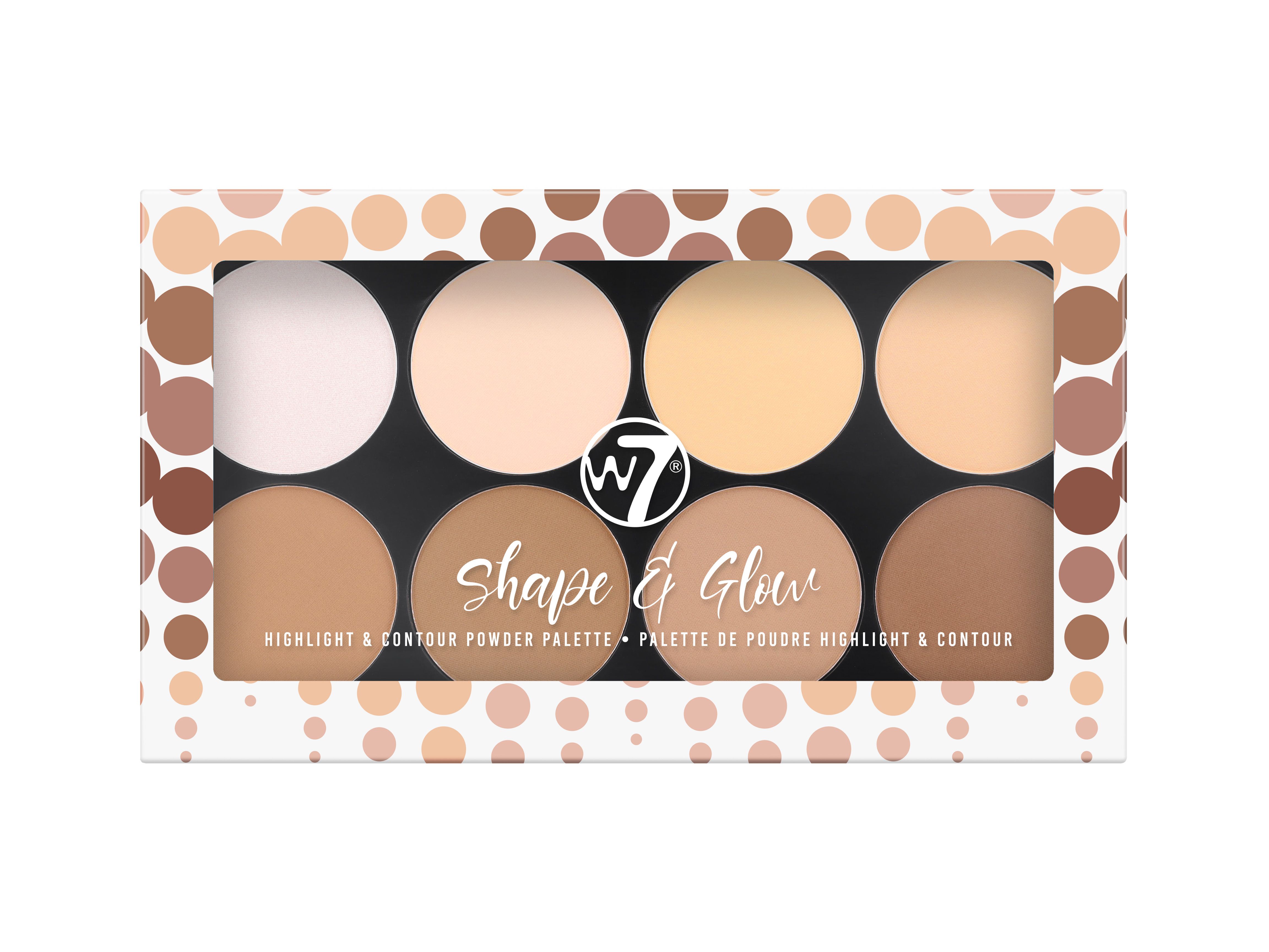 Paleta púdrov na rozjasňovanie a kontúrovanie Shape & Glow Kompaktné a sypké púdre