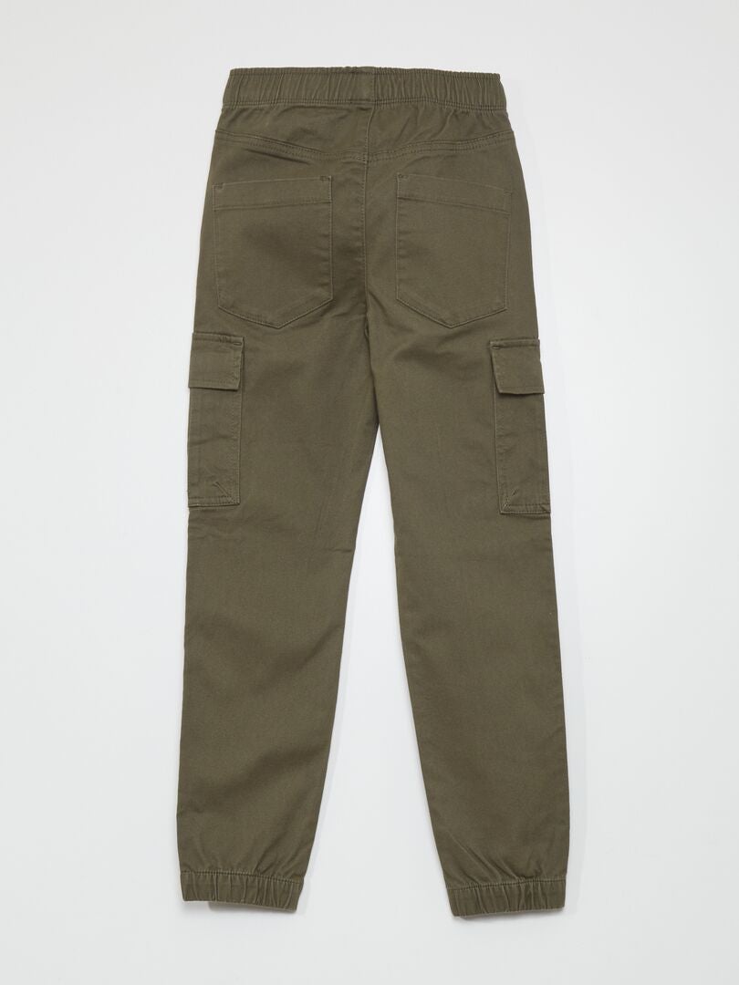 Calça Cargo - Corte Ajustado - Cáqui