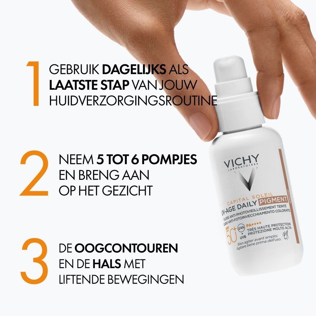 Vichy Capital Soleil UV-Age dieninis pigmentinis apsauginis kremas nuo saulės SPF 50+ - 40 ml