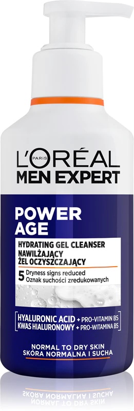 L'Oréal Paris Men Expert Power Age хидратантни гел за чишћење за мушкарце