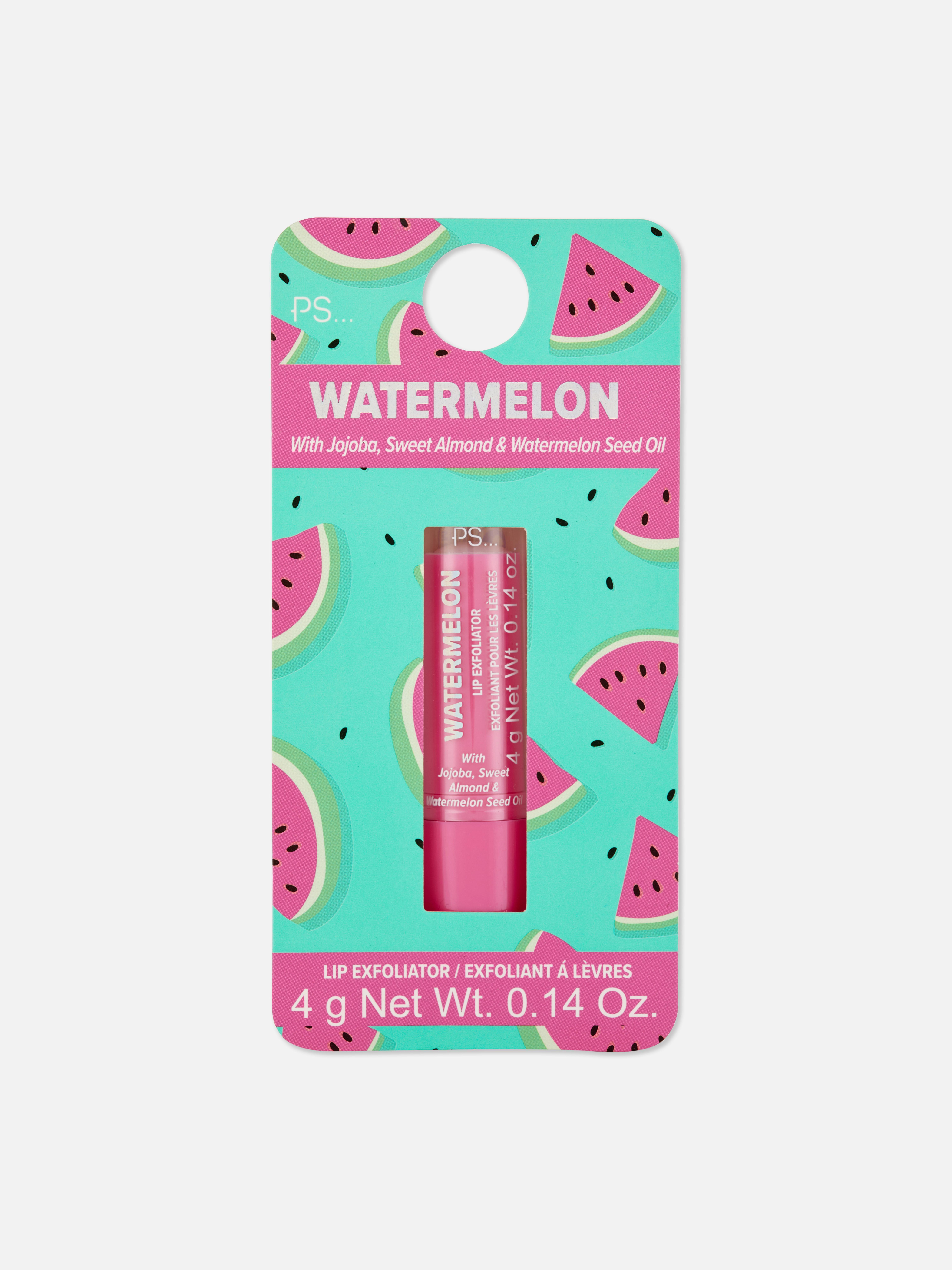 PS... Exfoliant de buze cu pepene verde Exfoliant de buze cu parfum dulce, cu ulei de jojoba, ulei de migdale dulci și ulei de semințe de pepene verde
