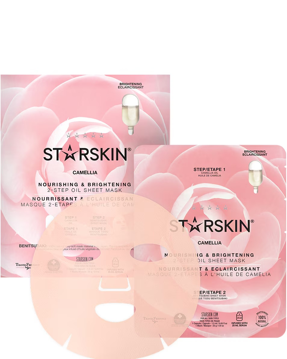 STARSKIN ESSENTIALS CAMELLIA™ ΘΡΕΠΤΙΚΗ & ΛΑΜΠΕΡΗ ΜΑΣΚΑ ΛΑΔΙΟΥ 2 ΒΗΜΑΤΩΝ