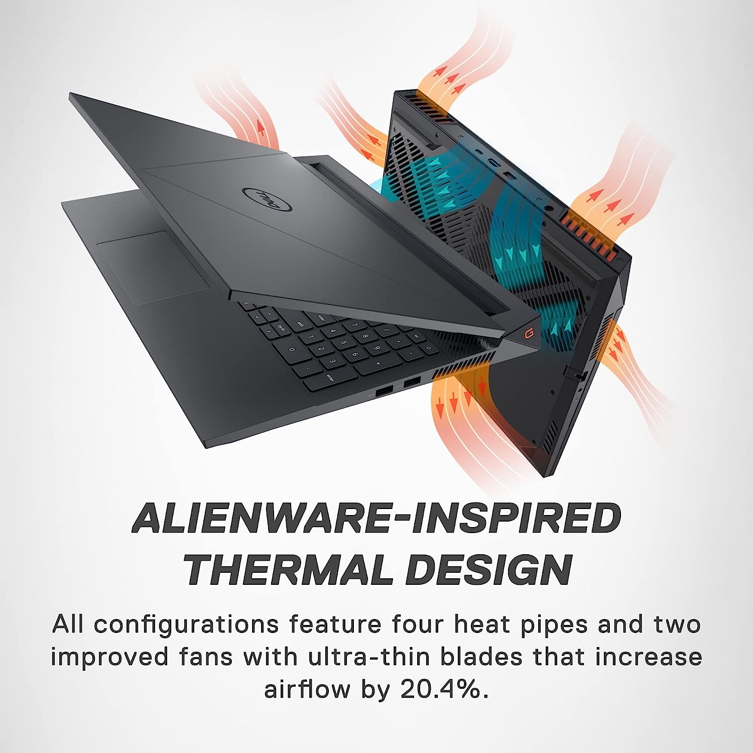 Dell G15 5530 gaming-bærbar - 15,6-tommer FHD (1920x1080) skærm, Intel Core i7-13650HX, 16 GB DDR5 RAM, 1 TB SSD, NVIDIA GeForce RTX 4060 8 GB GDDR6, Windows 11 Home, service - Mørk skyggegrå