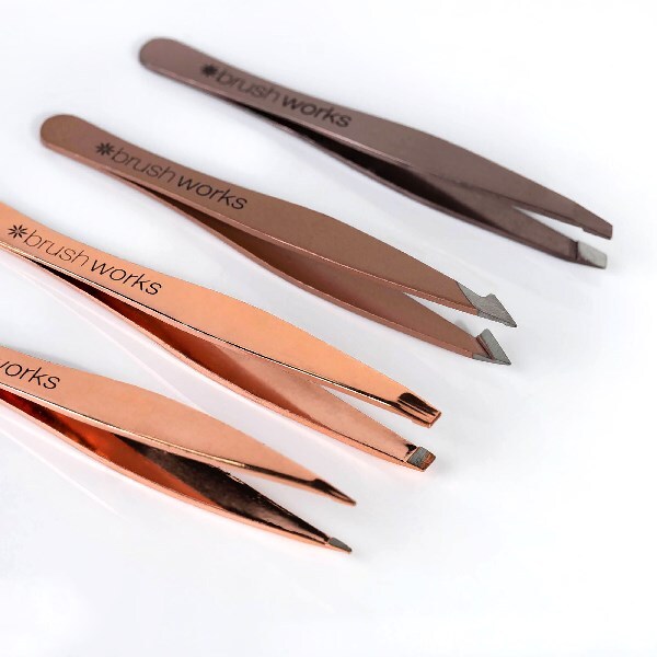 Pinzas combinadas Brushworks de 4 piezas - Doradas