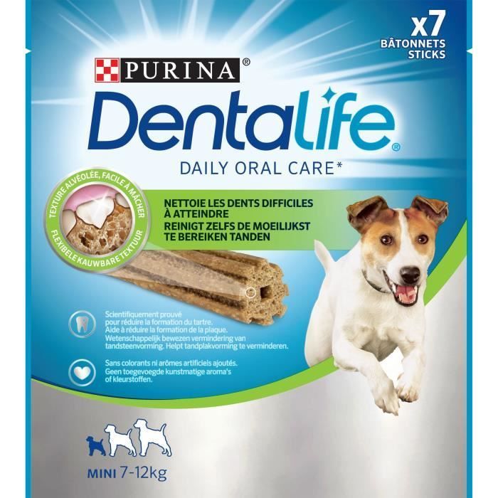 PURINA DENTALIFE Mini Palitos Masticables - Higiene Bucal - Para Perros Pequeños - 115 g
