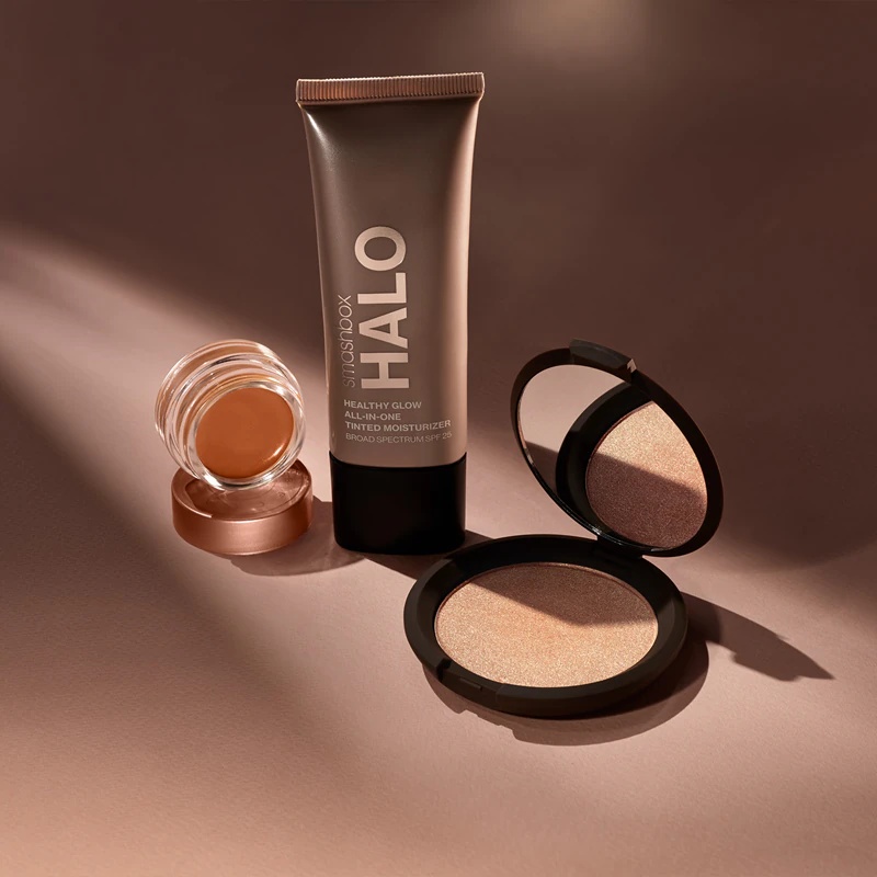 Smashbox x Becca svetleč osvetljevalec kože v stiskanem stanju mini rožnati