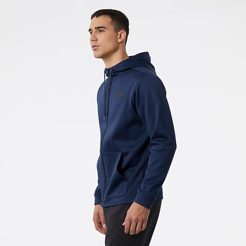 Tenacity Performance Fleece-Kapuzenjacke für Herren mit Reißverschluss – Naturindigo