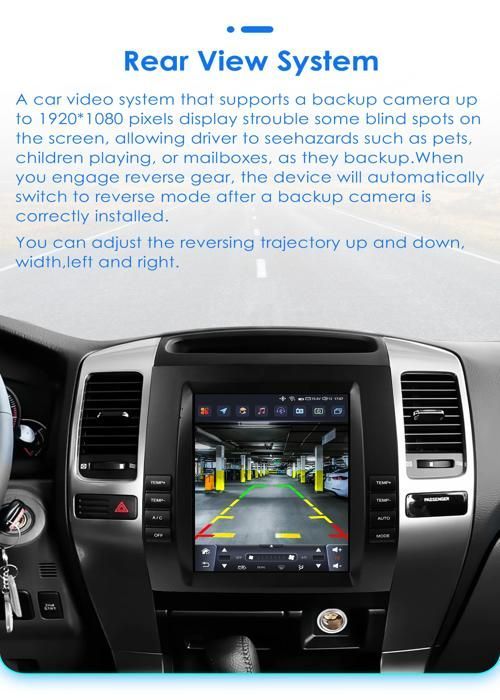 9,7-tuumainen Android 13 -autoradio Toyota Land Cruiser Prado 120:lle ja Lexus GX470:lle, kosketusnäytöllinen multimediasoitin, 2-DIN, Wi-Fi