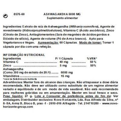 Lamberts Ashwagandha 6000 mg 60 tablettia