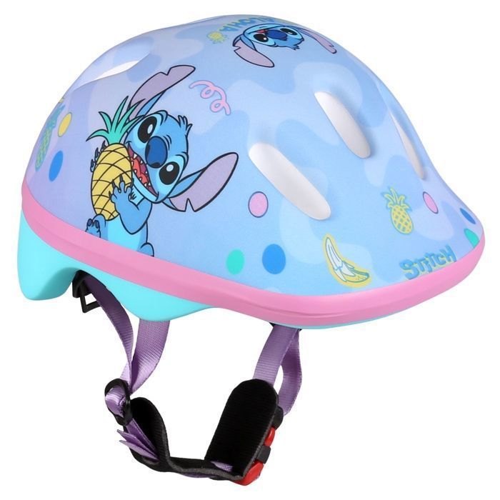 DISNEY Stitch Casque de vélo bleu pour enfants, filles, réglable 44-48 cm