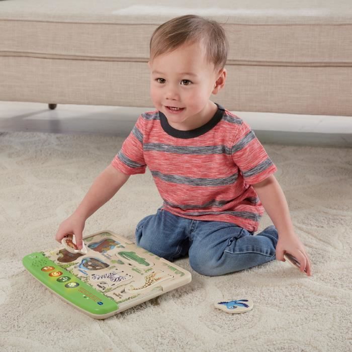 Juguete interactivo de madera - VTECH - Mi primer rompecabezas de animales - FSC®