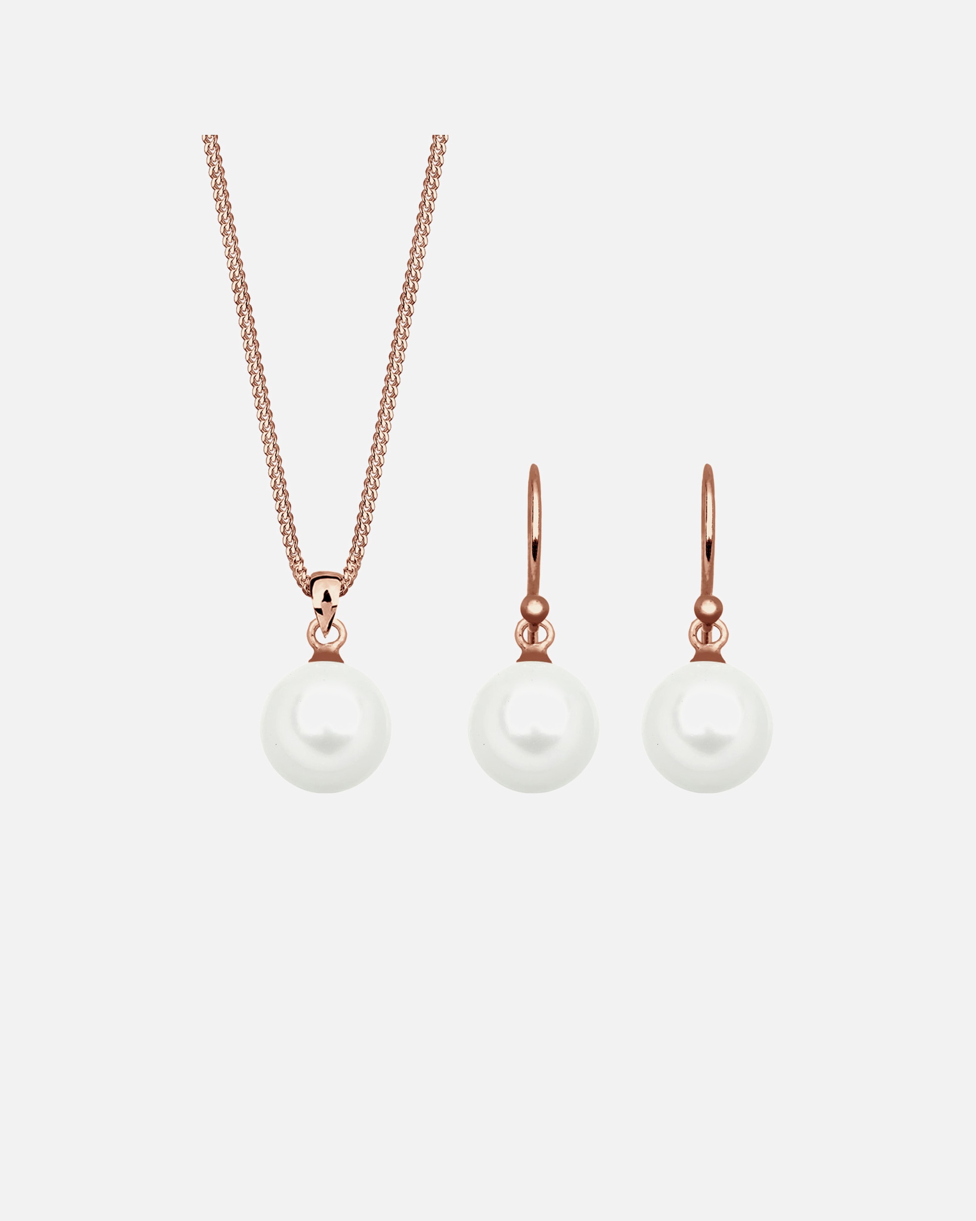 Elli Femmes Set Élégant Pendentif d'oreilles Basique avec Perles de Coquillage en Argent Sterling 925
