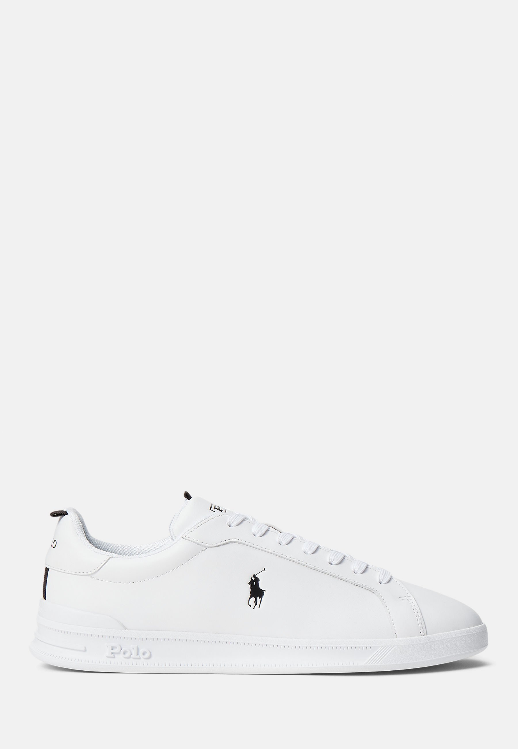 Polo Ralph Lauren HERITAGE COURT II LEATHER TRAINER - Scarpe da ginnastica - bianco/nero