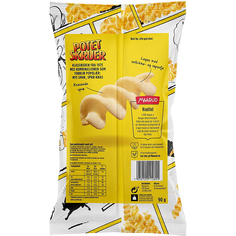 Maarud Kartoffelskruer 90 g salt
