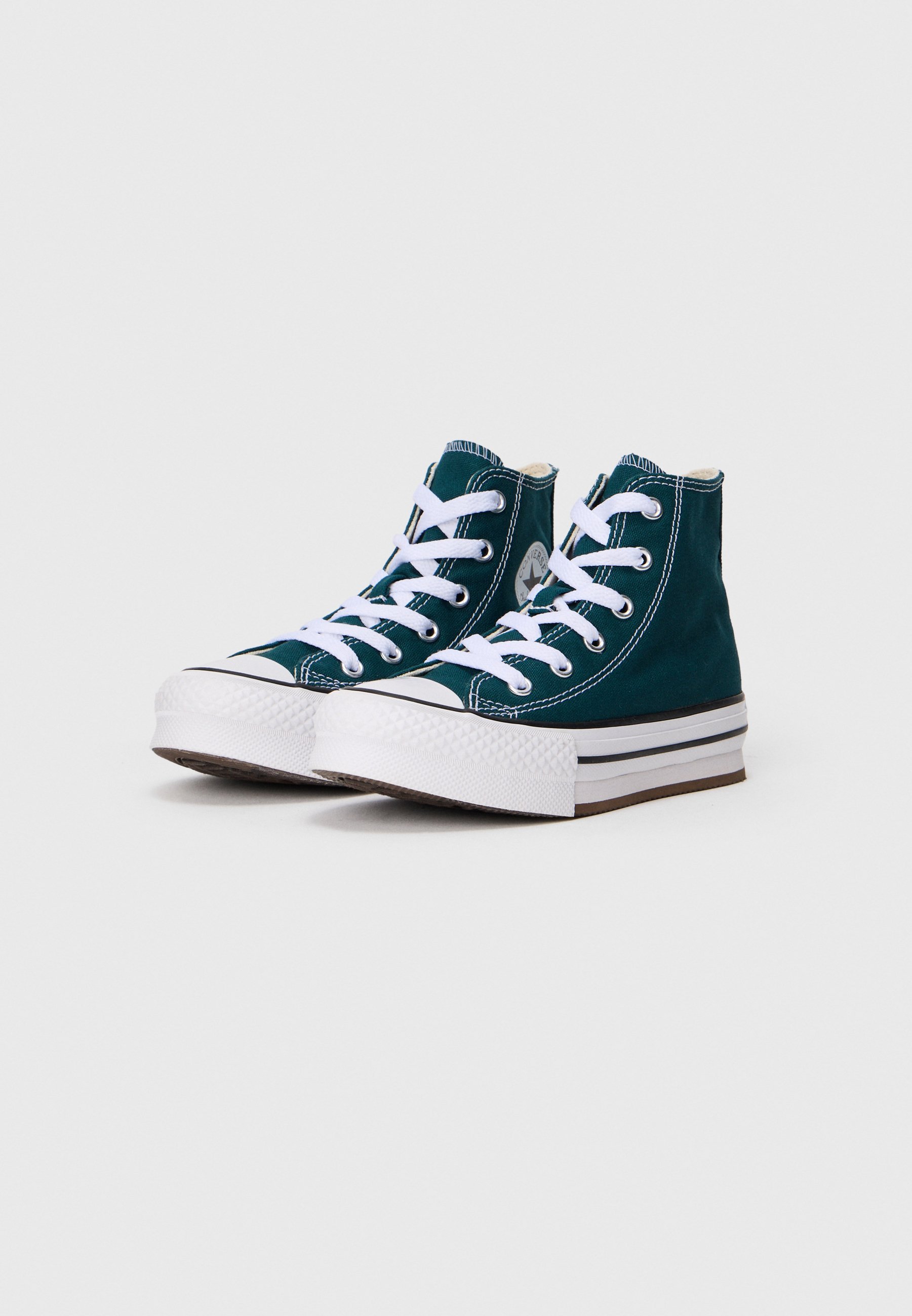 Converse CHUCK TAYLOR ALL STAR EVA LIFT UNISEX - Hoge sneakers - donkergrijs/wit/natuurlijk ivoor