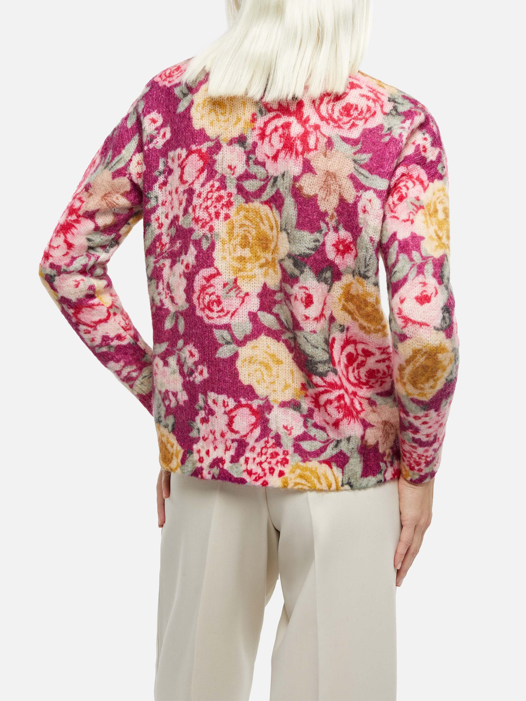 Louise damestrui van mohair met bloemenprint