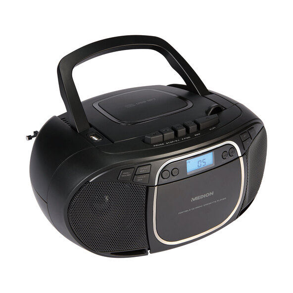 CD/MP3 Kassettenspieler E66476 (MD44176), schwarz