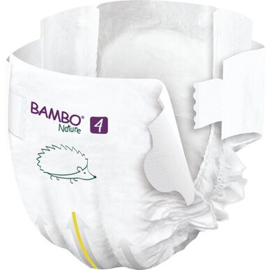 Pañales ecológicos Bambo Nature para bebés niños y niñas, 0% perfume, talla 4, 7-14 kg, 24 unidades.